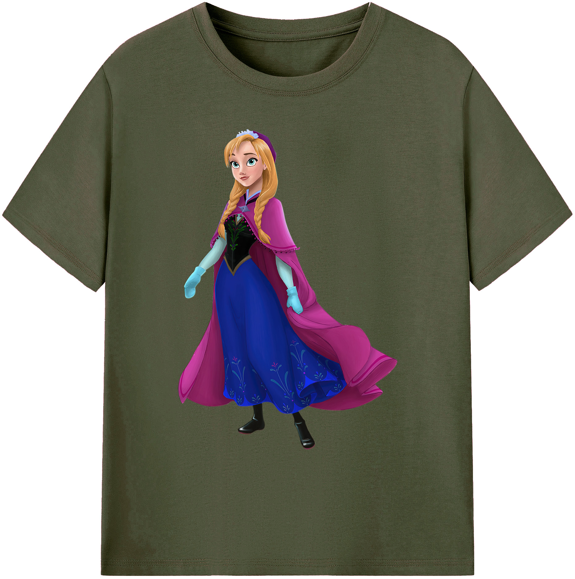 （画像用） アナと雪の女王 アンナ エルサ Frozen Anna Elsa 綿100％ メンズ半袖Tシャツ｜肌触りやわらか＆通気性